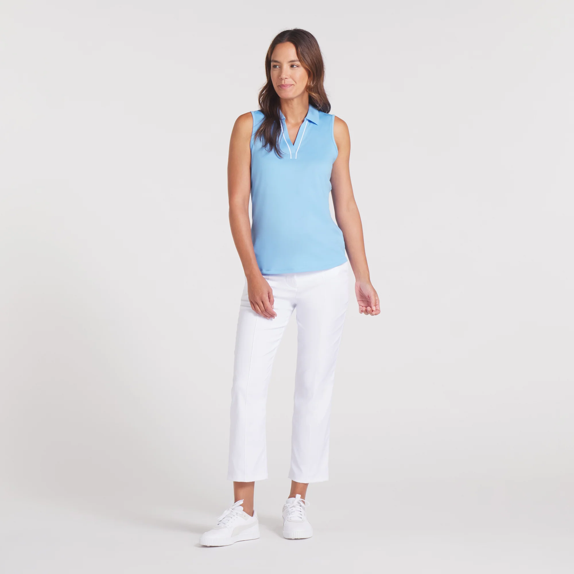 Women's CLOUDSPUN Piped Sleeveless Golf Polo - Image 43